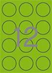 APLI Etikett, 60 mm kör, színes, APLI, neon zöld, 240 etikett/csomag (LCA2869) - irodaoutlet