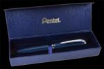 Pentel Zseléstoll, 0, 35 mm, rotációs, diplomatakék tolltest, PENTEL "EnerGel BL-2007" fekete, ajándék kék betéttel (PENBL2007C) - irodaoutlet
