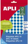 APLI Etikett, 10 mm kör, kézzel írható, színes, APLI, kék, 1008 etikett/csomag (LCA2731) - irodaoutlet