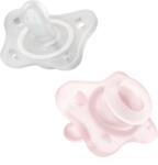 Chicco Physio Forma Mini Soft 0-2m биберон 0-2m Pink/Transparent 2 бр