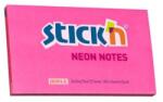 Stickn Öntapadós jegyzetek 76 X 127 Mm, 100 dosszié, Stick "n - Neon rózsaszínű (HO-21169-75450)