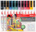 Daco SLIM Akril marker, 12 db