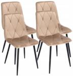  x KÁRPITOZOTT SZÉK steppelt BÁRSON modern - pepita - 70 458 Ft