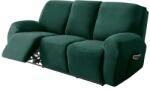  Relax Fotel Huzat (bársonyos, 3 üléses, sötétzöld)