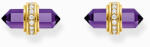 Thomas Sabo H2281-414-13 Gold stud earrings w. violet onyx , női
