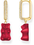 Thomas Sabo CR727-414-10 Gold-plated single creole w. green Goldbears in midi version in Midiversion , női