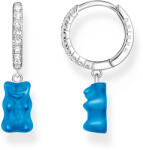 Thomas Sabo CR726-052-1 Gold-plated single hoop earrings w. green Goldbears , női