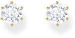 Thomas Sabo H2301-414-14 Gold-plated Ear Studs with white Brilliant-cut Stone 6, 0 mm Ladies, női