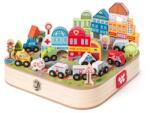 Woodyland Valiză cu oraș și cale ferată pentru trenuleț (OLP102192143) Trenulet