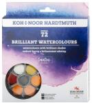 KOH-I-NOOR Acuarele Brilliant, 22.5 mm, Varf Rotund, 72 Culori, Koh-I-Noor (KH-K174 507-18-72)