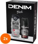 Denim Set 2 x Caseta Cadou Barbati Denim Black, Deodorant 150 ml, Gel Dus 250 ml