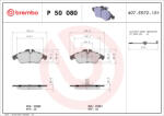 BREMBO Set placute frana BREMBO P50080