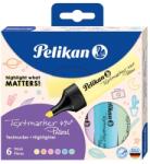 Pelikan Textmarker 490, Culori Pastel, 6 Bucati, Cutie Carton (HRZ-817325)
