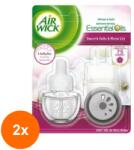 Air Wick Set 2 x Odorizant de Camera Electric Air Wick, Satin si Crin de Luna, Aparat si Rezerva 19 ml (ROC-2xMAG1014505TS)