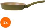 Grunberg Set 2 x Tigaie Aluminiu, 1.60 l, Interior Anti-Aderent, Compatibila Plita Inductie, 24 cm, Verde, Grunberg (GUJ-2xGR5727)