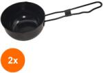 Grunberg Set 2 x Cratita din Otel, Invelis Antiaderent, Maner Rabatabil, 12 cm, 0.56 l, Neagra, Grunberg (GUJ-2xGR6141)