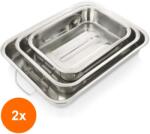 Grunberg Set 2 x 3 Tava pentru Cuptor, din Inox, Grunberg (GUJ-2xILP2505)
