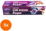 Parex Set 5 x Pungi Mici pentru Congelator Parex, cu Fermoar Dublu, 12 Bucati (ROC-5xMAG1018349TS)
