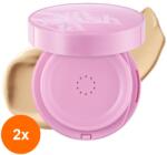 Unleashia Set 2 x Fond de Ten Unleashia Pink Cushion, Nuanta 23W With Care, SPF 50+, 15 g (AMS-2xSMT-1294)