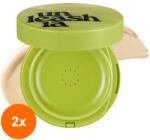 Unleashia Set 2 x Fond de Ten Unleashia Healthy Green Cushion, Nuanta 21, SPF 30+, 15 g (AMS-2xSMT-1331)