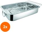 Grunberg Set 2 x Tava pentru Cuptor, din Inox, cu Gratar, 27 x 21 x 5 cm, Grunberg (GUJ-2xIGT27)