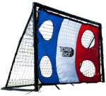 POWER SHOT Fekete focikapu (1, 8 x 1, 2m) + Franciaország lövőfal 180 CM fehér|fekete|sárga