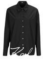 KARL LAGERFELD Ingek / Blúzok KARL HEM SIGNATURE SHIRT Fekete DE 34