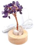 R. M. ékszer Lámpa fa talpas USB ametiszt hegyi életfa 6cm (017463)