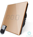 Smarthugo 3 Körös Arany Dimmer RF Villanykapcsoló Pillangó mintás gombbal