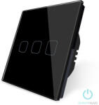 Smarthugo 3 Körös Fekete Dimmer Villanykapcsoló Mancs mintás gombbal