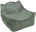 MeowBaby® Fotoliu tip puf pentru copii meowbaby churros sako bag , olive sage green, material certificat oeko-tex
