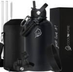 Cool'NMore Jet Sticlă Termos Oțel Inoxidabil Fără BPA 2l Jet Negru cu Mâner Pai Buclă și Mustiuc 20000164 (20000164)