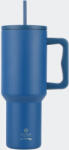 Estia Home Art Straw Tumbler XL Save the Aegean Reciclabil Pahar cu mâner Termos Oțel inoxidabil Fără BPA 1.2lt albastru denim cu Pai și Mâner 01-32234 (01-32234)