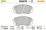 VALEO set placute frana, frana disc VALEO ESSENTIAL 302476 (302476)