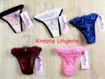 Kreona V˝csipkés pántos tanga Padlizsán