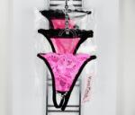 Kreona Randi tanga strasszos csipkés Rózsaszin