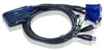 ATEN CS62U 2-Port USB VGA/Audio Cable KVM Switch (1, 8m) (CS62U) - 3bnetwork
