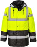 Portwest S466 - Hi-Vis Contrast Traffic kabát, sárga/fekete (S466YBRXXL) - munkavedelmed