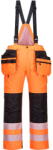 Portwest PW351 - PW3 Hi-Vis téli kantáros nadrág, narancs/fekete (PW351OBR4XL) - munkavedelmed