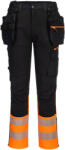 Portwest DX457 - DX4 Hi-Vis Class 1 Craft nadrág lezippzározható lengőzsebbel, narancs/fekete (DX457OBR44)