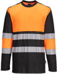 Portwest PW312 - PW3 Hi-Vis Class 1 hosszú ujjú póló L/S, narancs/fekete (PW312OBRXL)