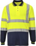 Portwest S279 - Kéttónusú hosszú ujjú pólóing, sárga/tengerészkék (S279YNRL)