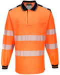 Portwest T184 - PW3 Hi-Vis hosszú ujjú pólóing, narancs/tengerészkék (T184ONR4XL) - munkavedelmed