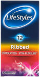 LifeStyles Life Styles Ribbed Xtra Pleasure óvszer 12 db