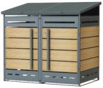 NewHome Kukatároló | Zárható | Acél | 2 kukához (gb-2)