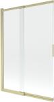 Mexen Fox, kétszárnyú tolóajtós kádparaván 120 × 150 cm, 5 mm-es átlátszó üveg, matt arany profil, 891-120-002-55-00 (891-120-002-55-00)