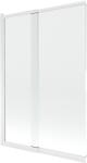 Mexen Fox, kétszárnyú tolóajtós kádparaván 120 × 150 cm, 5 mm-es átlátszó üveg, fehér profil, 891-120-002-20-00 (891-120-002-20-00)