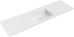 Mexen Otis, pultra szerelhető mosdó, 161 × 46, 5 cm, matt fehér, 25181601 (25181601)