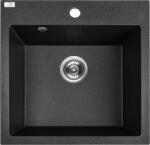 Laveo Alena, 1 kamrás gránit mosogató 490x490x215 mm, fekete foltos, LAV-SBA_710T (LAV-SBA_710T)