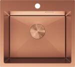 Mexen Solix, 1 rekeszes rozsdamentes mosogató 500 x 450 mm, szálcsiszolt réz, 6402501000-65 (6402501000-65)